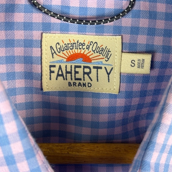 Faherty Men's Long sleeve Supima Cotton Button Down Shirt Sz M Preppy Classic - Picture 4 of 10